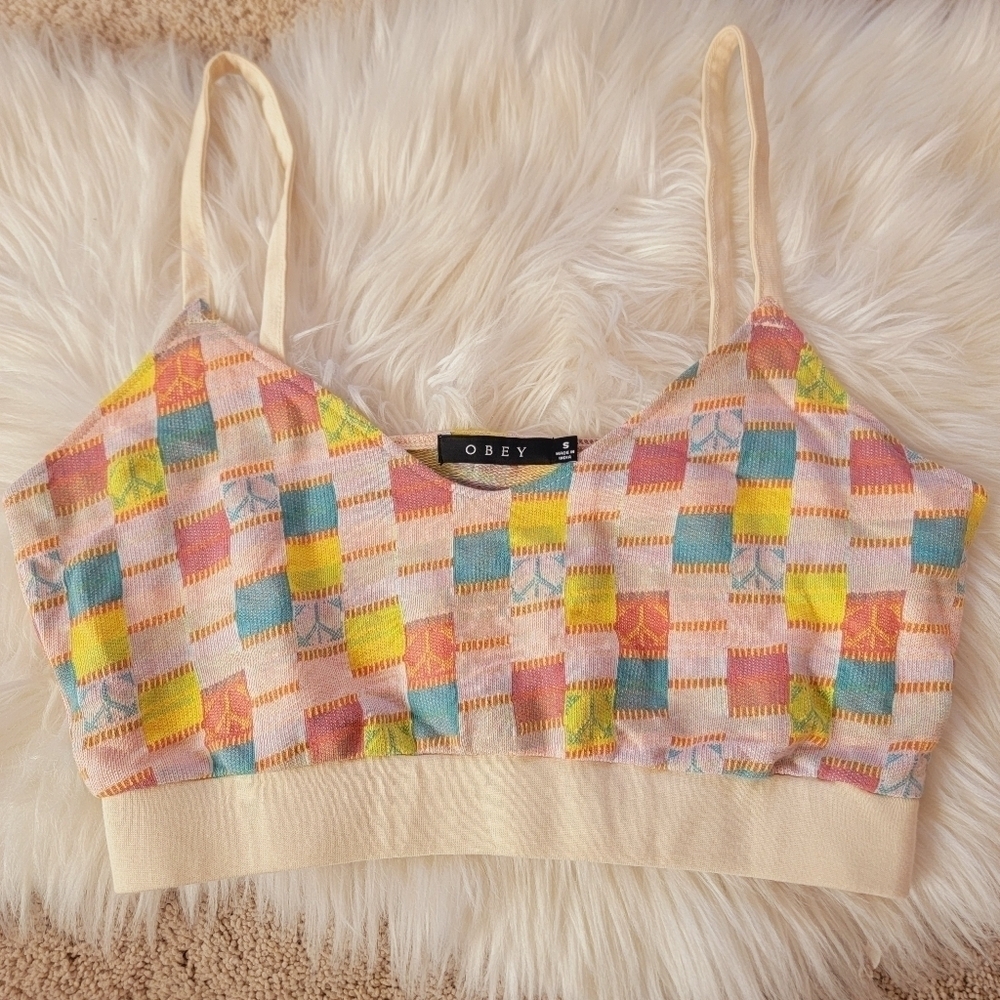 Obey Adelie Jacuard Bra Top S